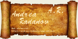 Andrea Radanov vizit kartica